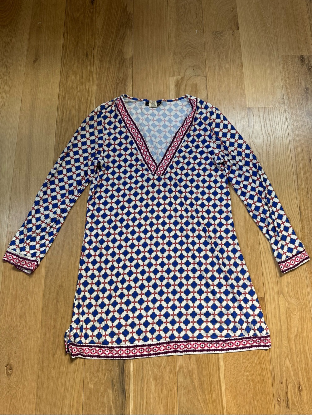 La Blanca Printed Swim Cover-Up Tunic Dress – Size Small